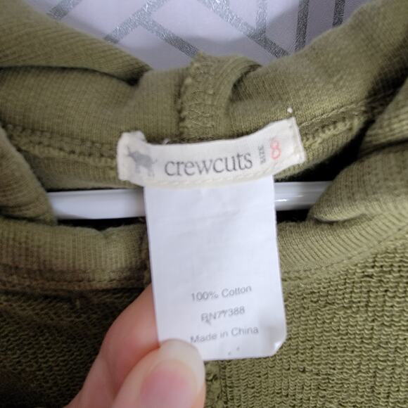 Crewcuts Green Full Zip Hoodie Sweater Sweatshirt Sz 8 Girls - Picture 7 of 8